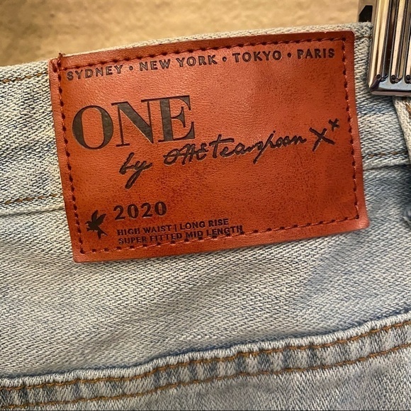 ONE X ONETEASPOON Blue Raw Hem Jean Skirt Size 25 - Picture 9 of 12